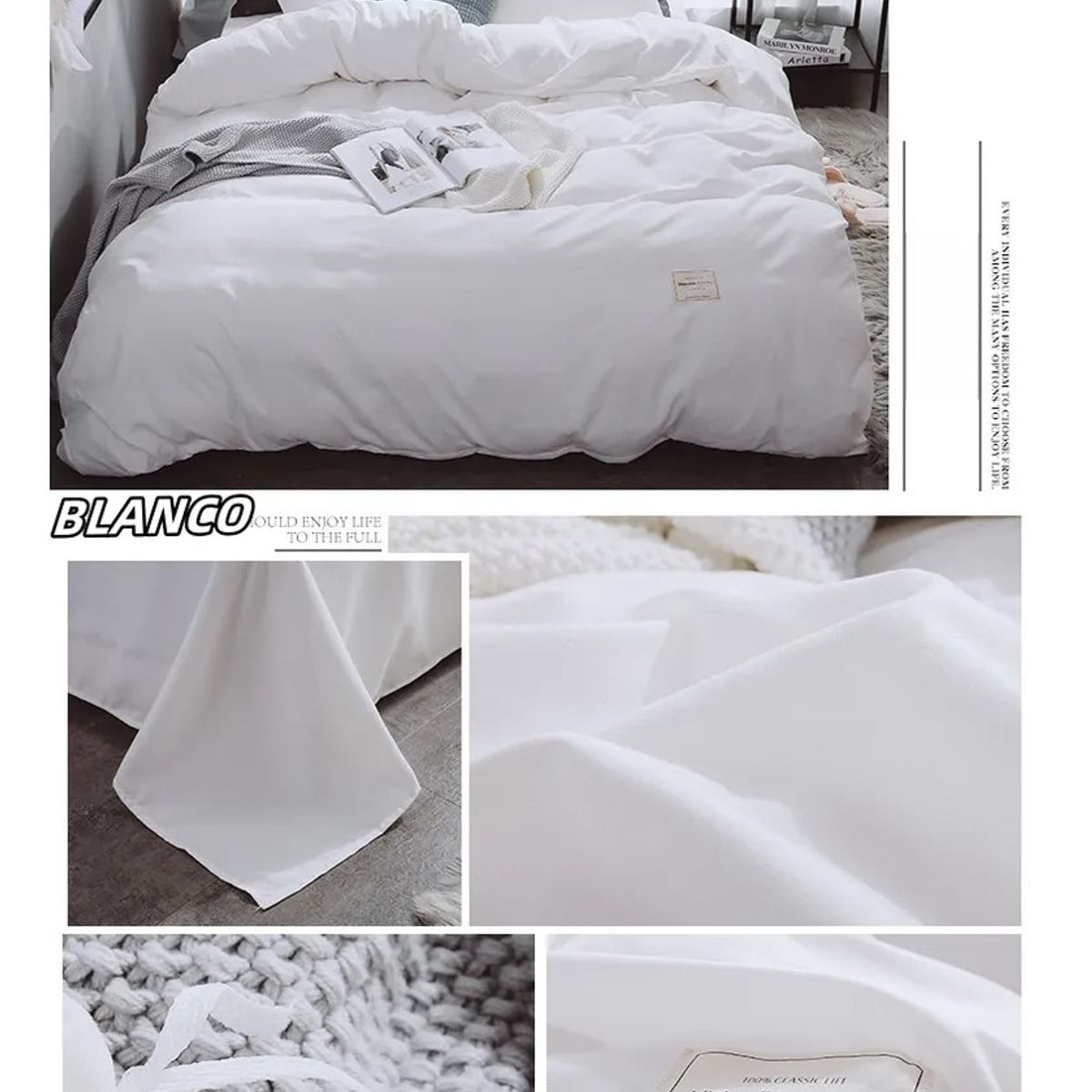 GENERICO - Sábanas Queen 2 Plaza Tela Alta Calidad Algodón Lavado