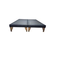 Base de cama europea king henko color lino negro