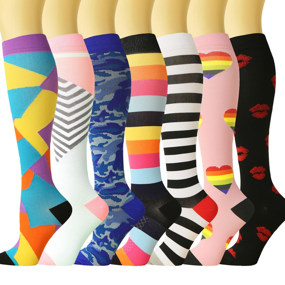 ATURE - 7 Pares De Calcetines De Compresión Para Correr