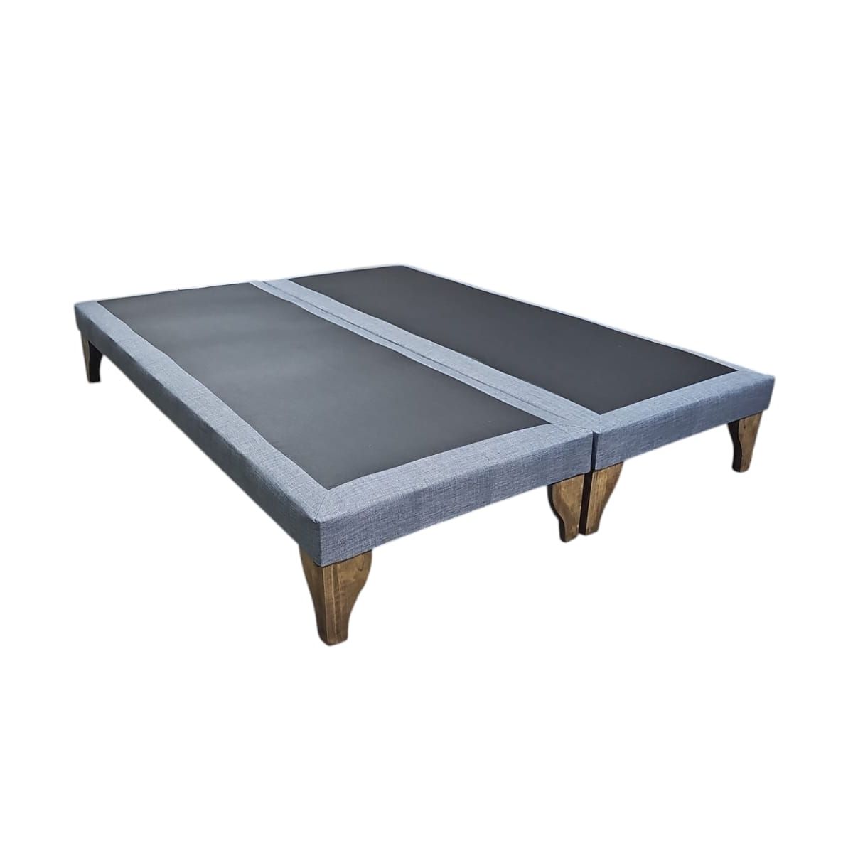 GENERICO - Base de cama europea king henko color lino gris oscuro