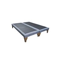 Base de cama europea king henko color lino gris oscuro