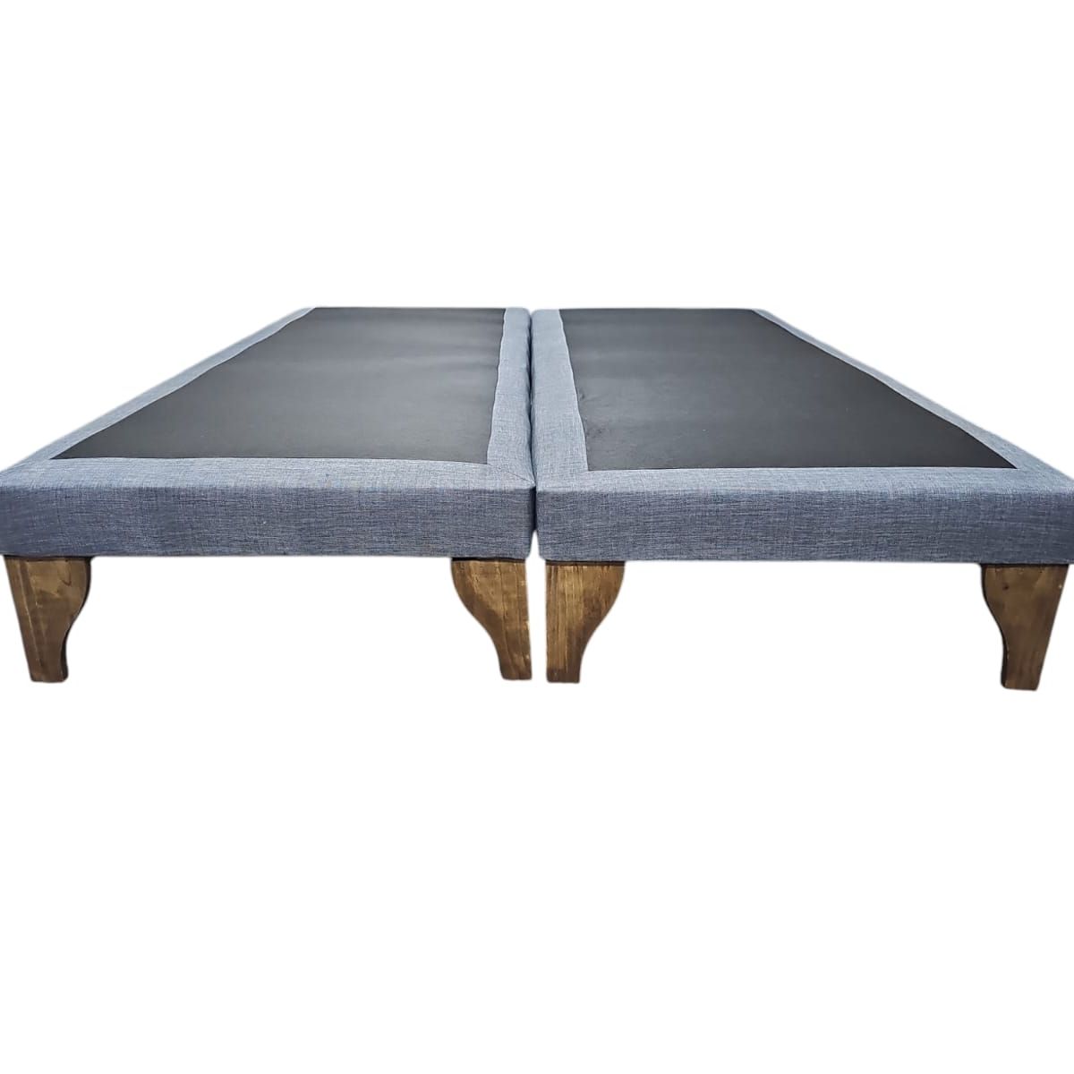 GENERICO - Base de cama europea king henko color lino gris oscuro