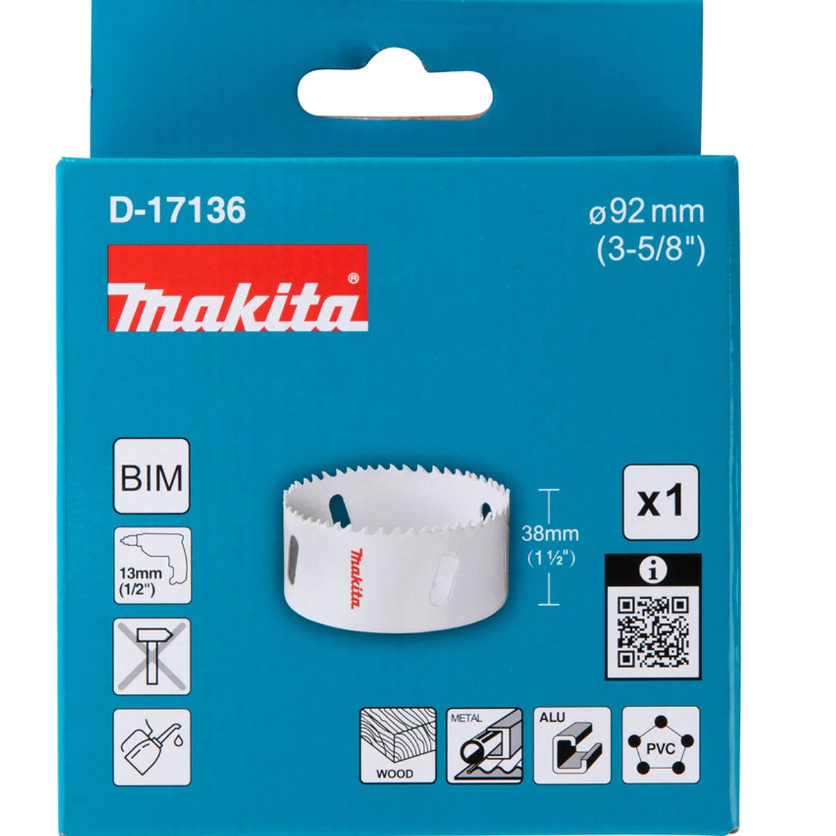 MAKITA - Sierra Copa Bimetálica 3.5/8 De 92 Mm D-17136 - Makita
