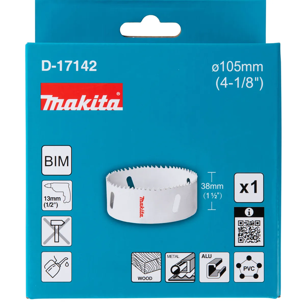MAKITA - Sierra Perforadora Bimetálica 105 Mm 4,1/8 D-17142 - Makita