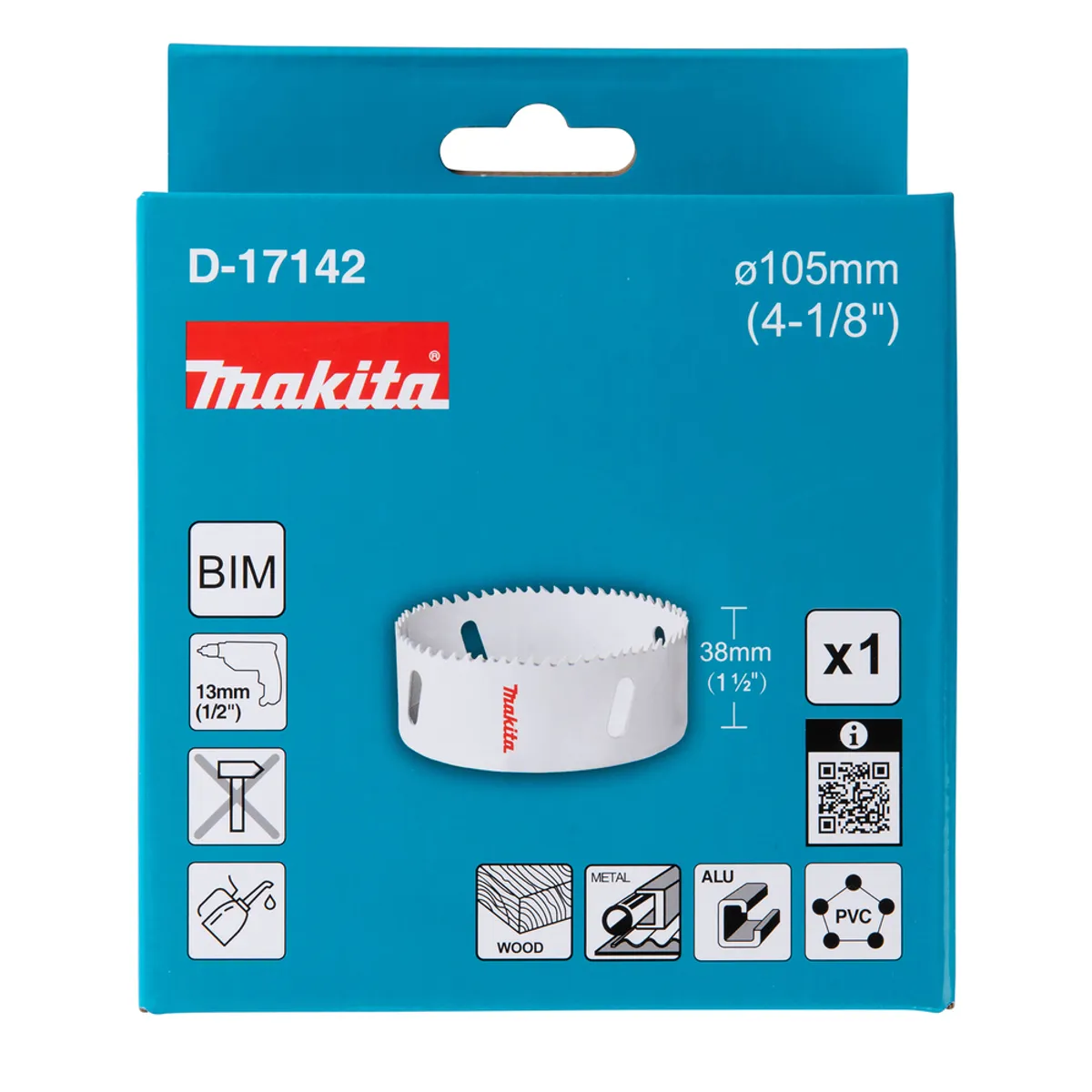 MAKITA - Sierra Perforadora Bimetálica 105 Mm 4,1/8 D-17142 - Makita