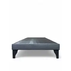 GENERICO - Base de 1 plaza henko color lino gris oscuro