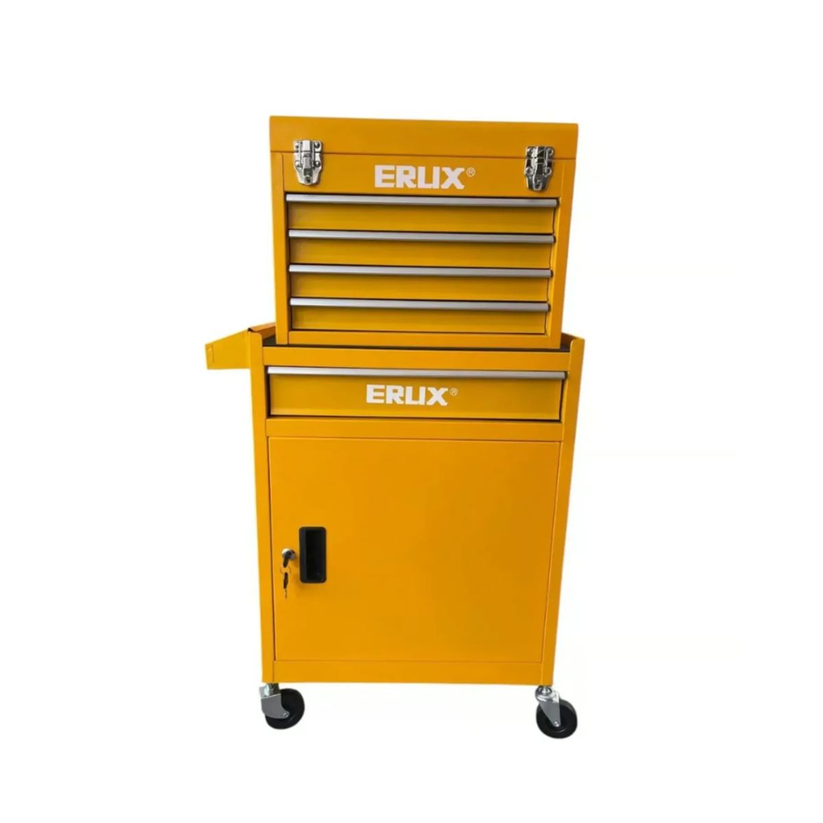 GENERICO - Gabinete Metalico Caja Porta Herramientas Ruedas Amarillo