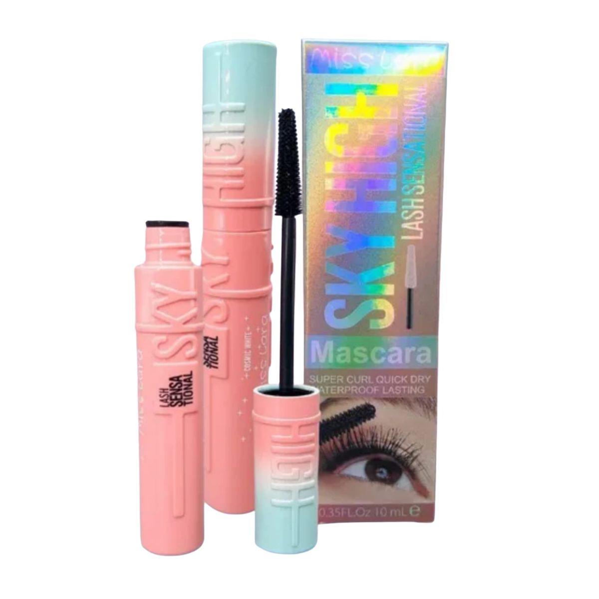 GENERICO - Mascara De Pestañas Voluminizadora  Efecto Alargador (Rosa)