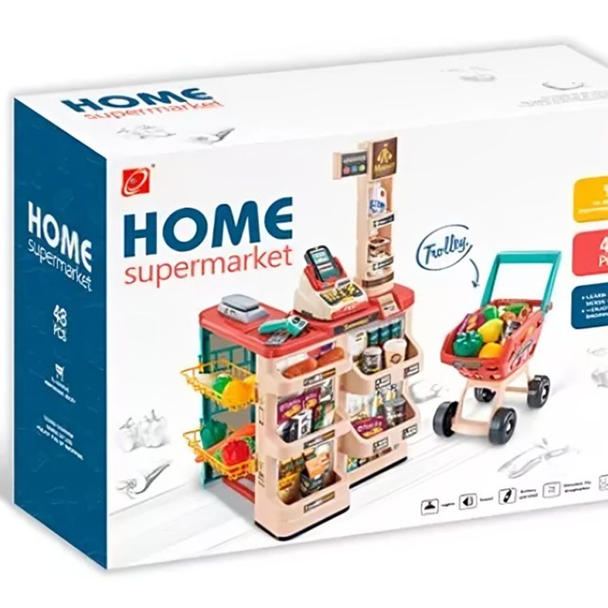 GENERICO - Home Market Con Carrito 48pcs