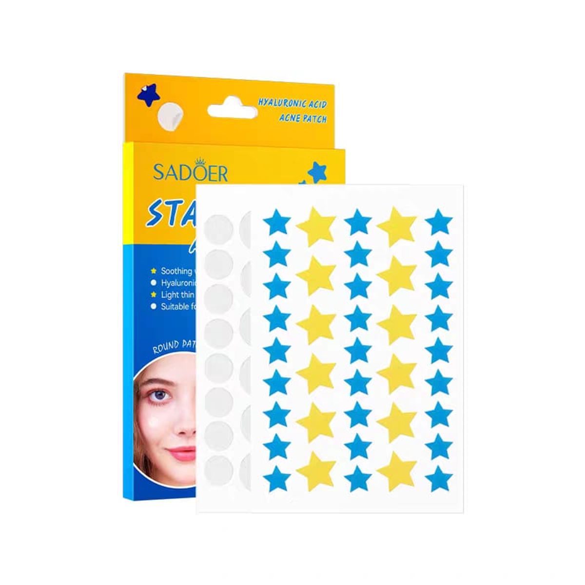Parches Hidrocoloides Estrellas Antiacne 78 unidades, marca GENERICO - Foto Principal