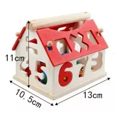 GENERICO - Casa De Encaje De Madera Números Juego Didáctico Para Niños