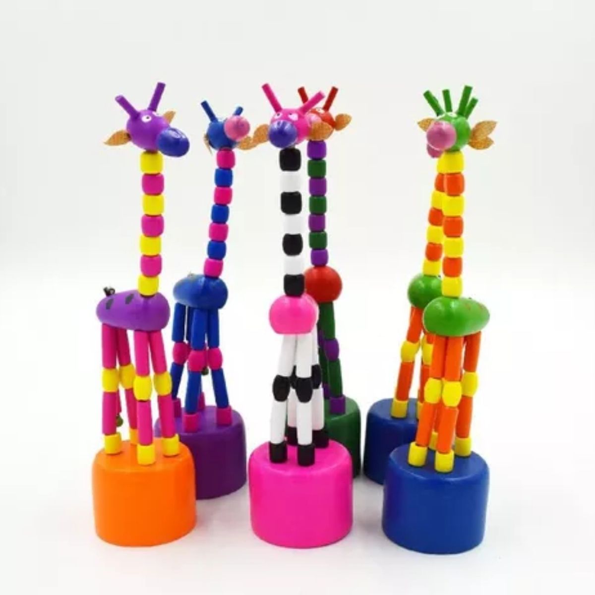 GENERICO - Set 2 Desvanecedor Jirafa Juguete de Madera