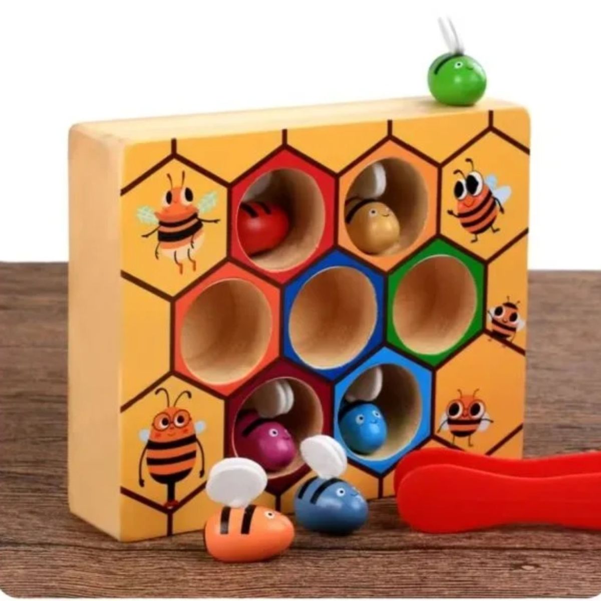 GENERICO - Juego de Abeja Juguete de Madera Montessori