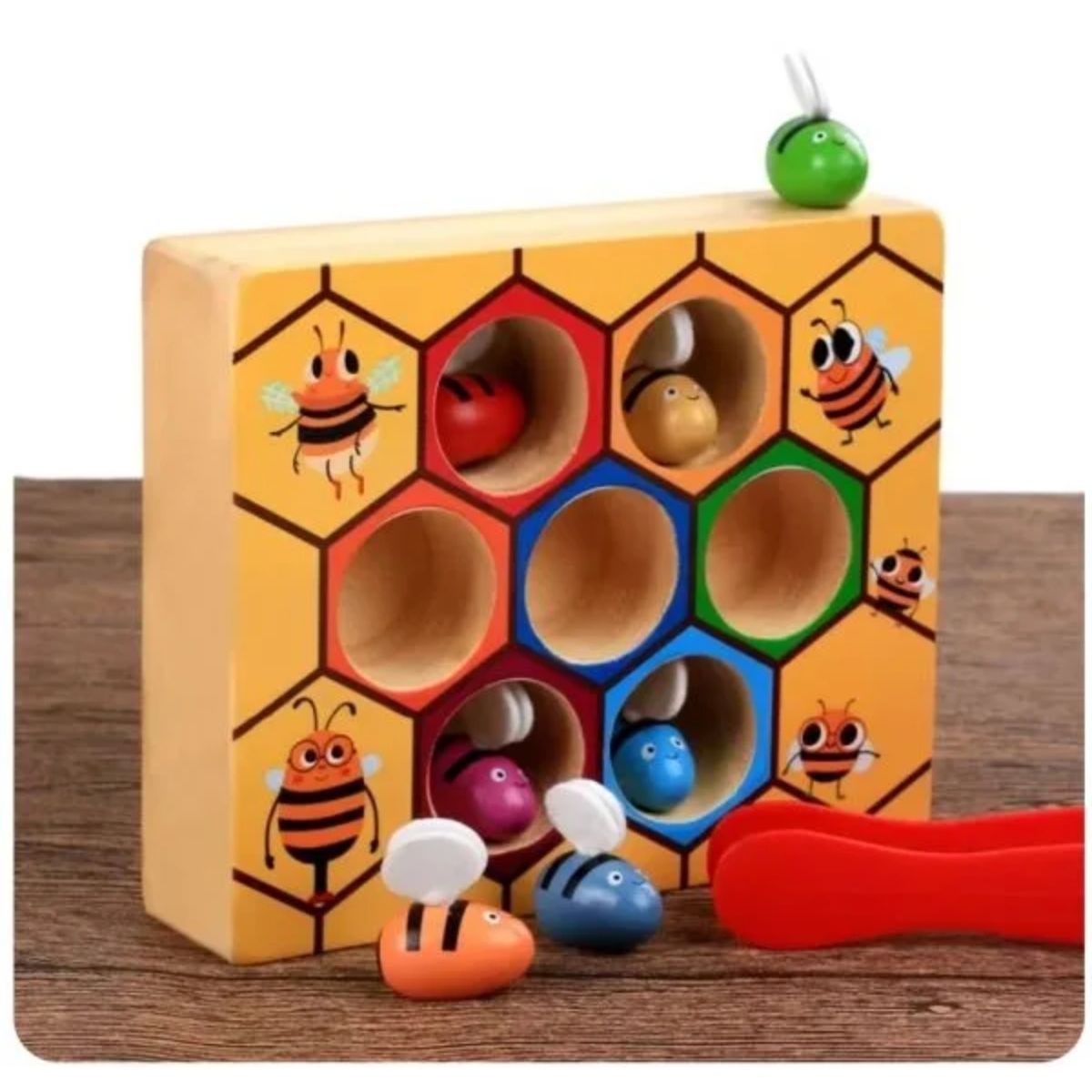 GENERICO - Juego de Abeja Juguete de Madera Montessori