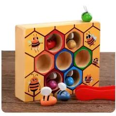 GENERICO - Juego de Abeja Juguete de Madera Montessori