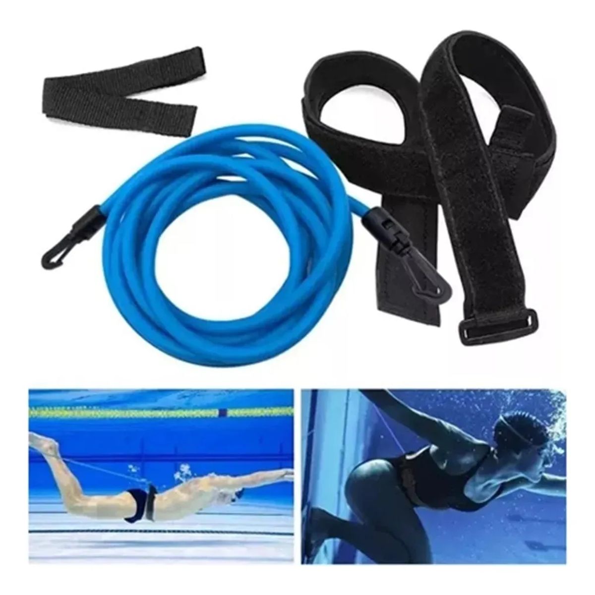 KINDA NICE - Cinturones Resistencia Entrenamiento Natación Nado Cuerda 4m