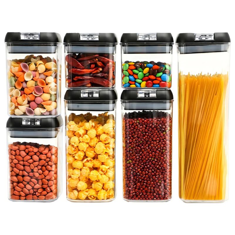 GENERICO - Set 7 Contenedores De Alimentos Tapa Hermética Conservero