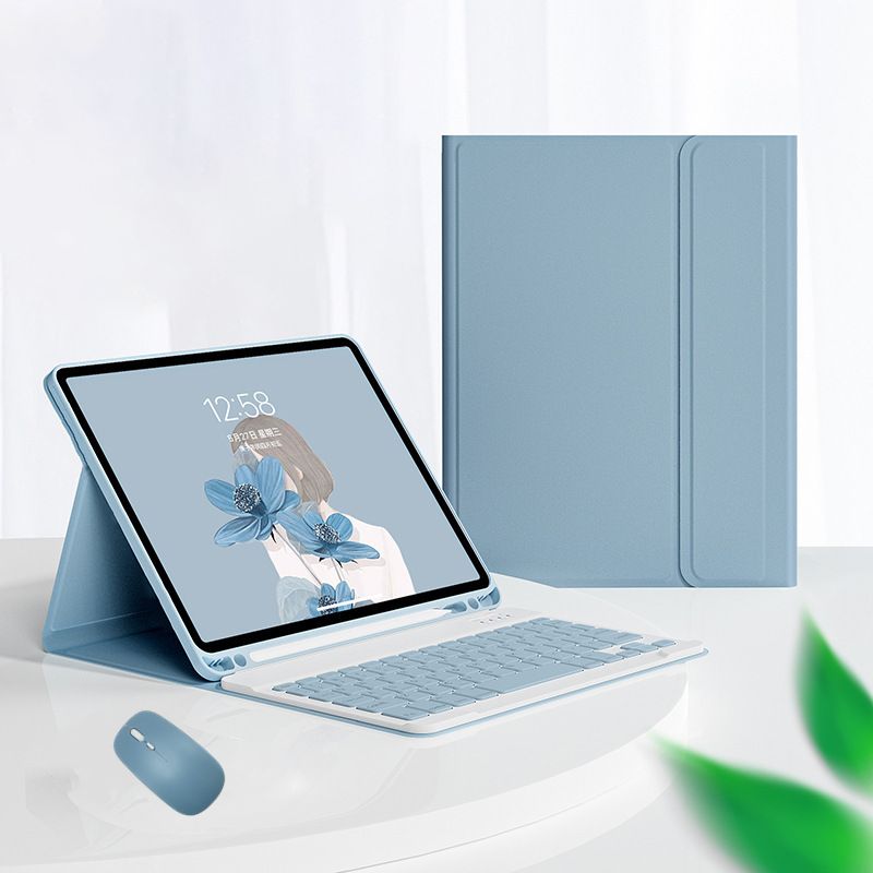 PUREPOWER - funda para iPad 11inch 10th Generation con teclado y ratón-lazul