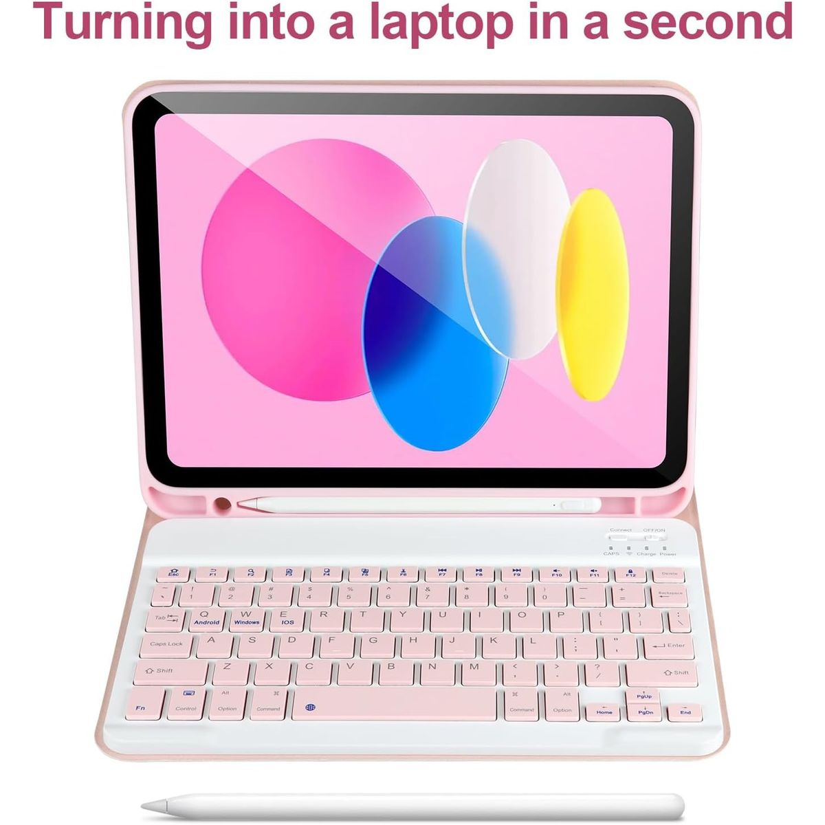 PUREPOWER - funda para iPad 11inch 10th Generation con teclado y ratón-negro