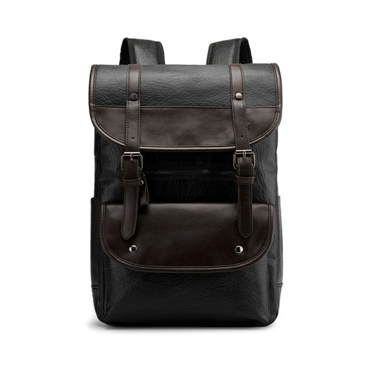 GENERICO - Mochila Cuero Pu Estilo Coreano Notebook Ecocuero Uso Diario