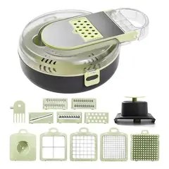 GENERICO - Picador Cortador De Verduras Con Recipiente Multifuncional 13 En 1