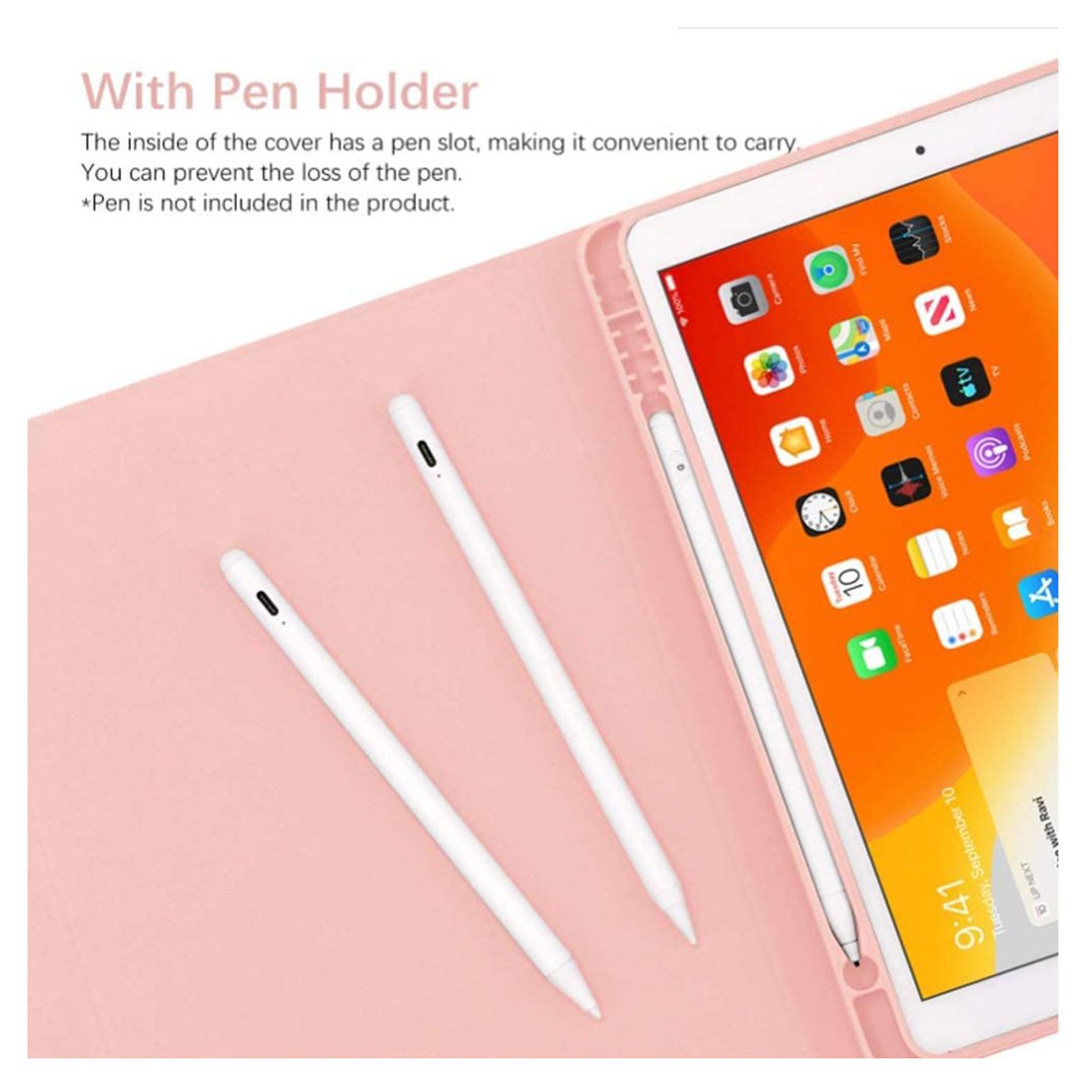 PUREPOWER - Funda Teclado y mouse de Español para iPad 10.9 10ª y iPad A16-Rosa