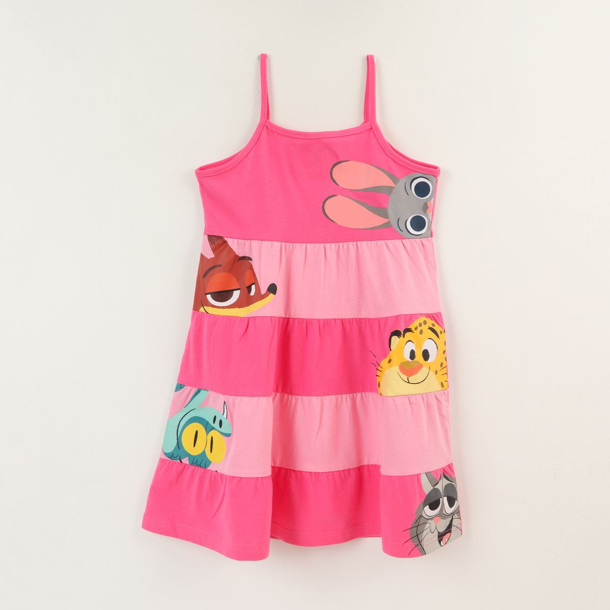 DISNEY - Vestido Niña Rosado Personajes Zootopia