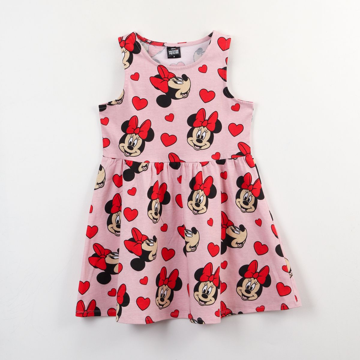 DISNEY - Vestido Niña Rosado Full Print Minnie Disney