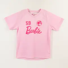 BARBIE - Polera Manga Corta Niña Rosado Fútbol