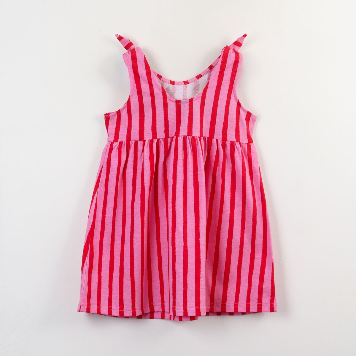 DISNEY - Vestido Niña Rosado Rayas Minnie Disney