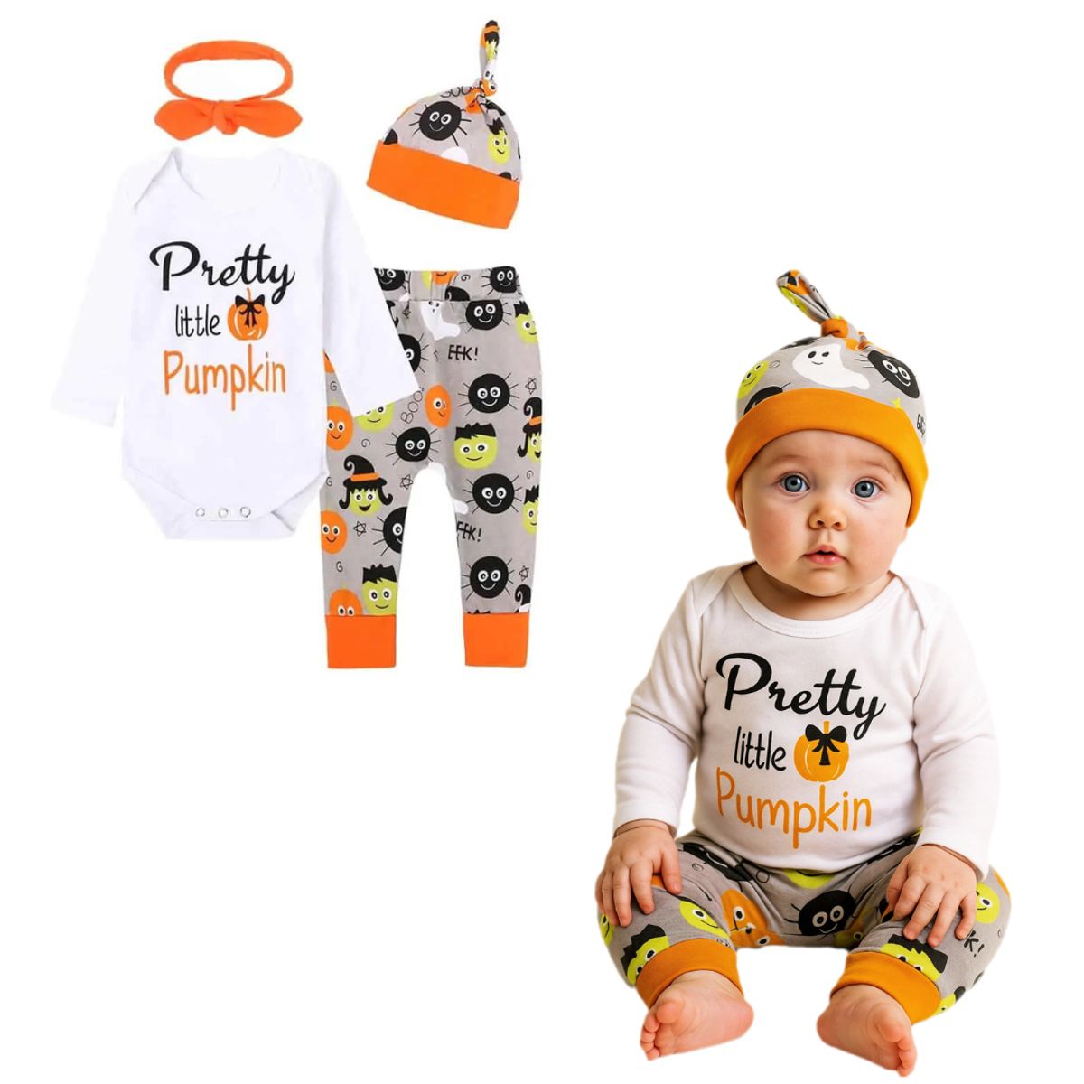 JUMP KIDS - Disfraz Conjunto Halloween Bebe 4 Piezas