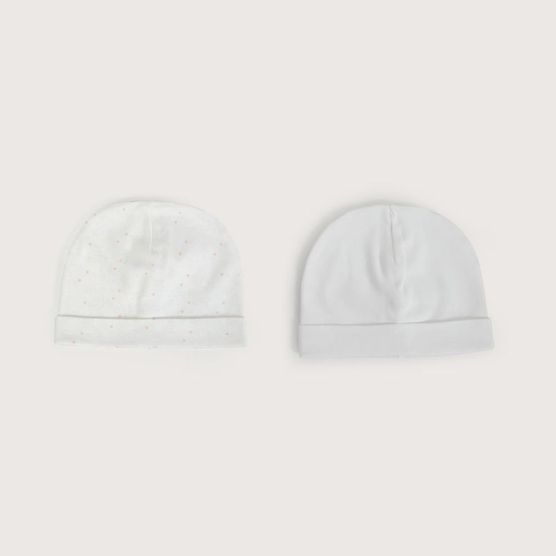 OPALINE - Pack de 2 gorros algodón de bebe niña 40702