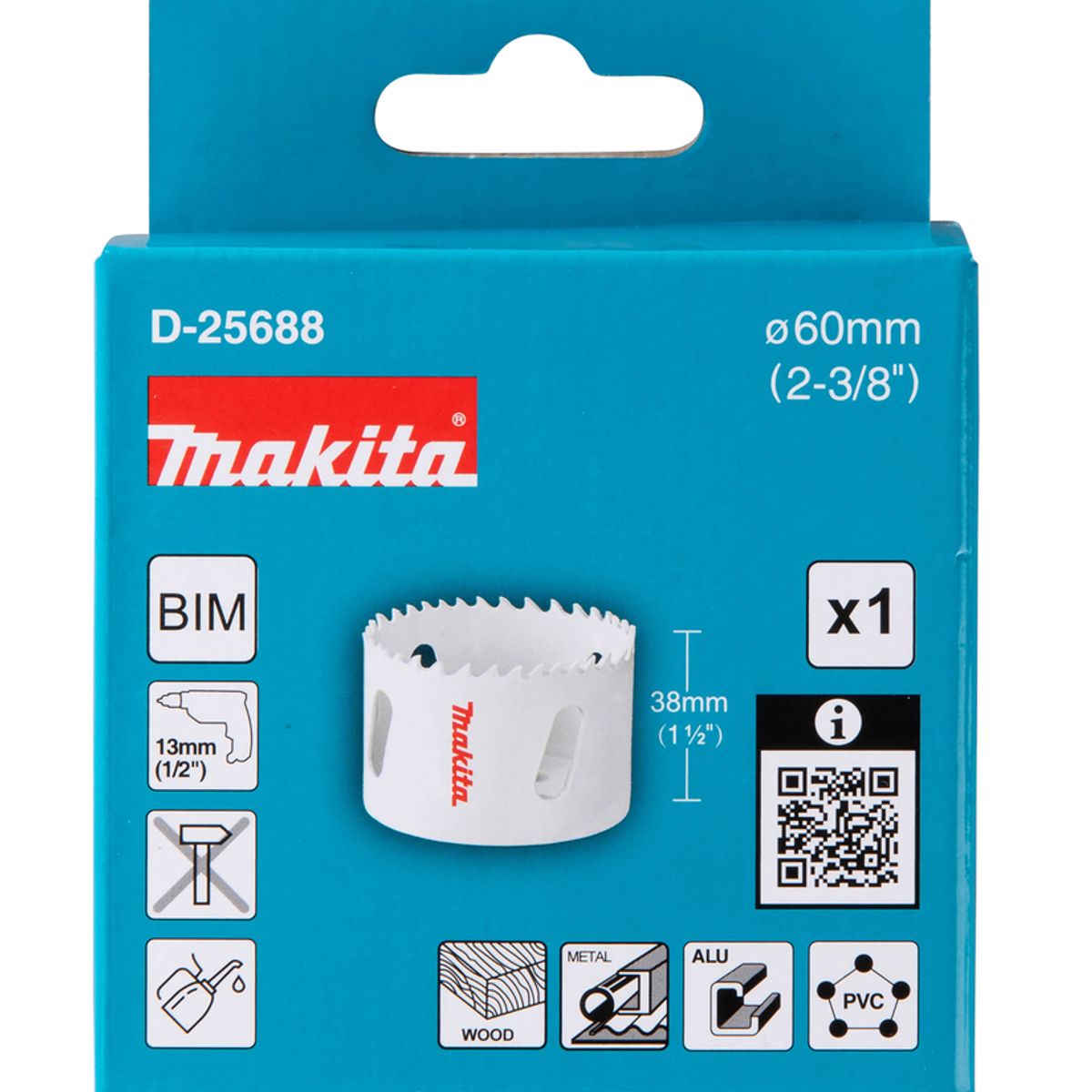 Sierra Copa Bim 60mm 2-38 Pulgadas Makita D-25688, marca MAKITA - Foto 2