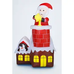 GENERICO - Viejito Pacuero con Chimenea Navidad Inflable 210cm