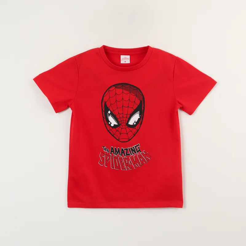 MARVEL - Polera Manga Corta Niño Rojo Mesa Spiderman Marvel