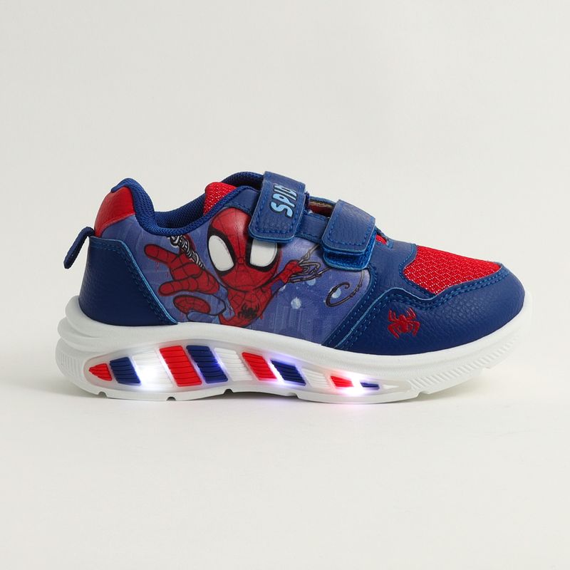 MARVEL - Zapatilla Con Luces Niño Spidey Flying Azul Marvel