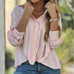 ARRAKASTA - Blusa bambula anudada