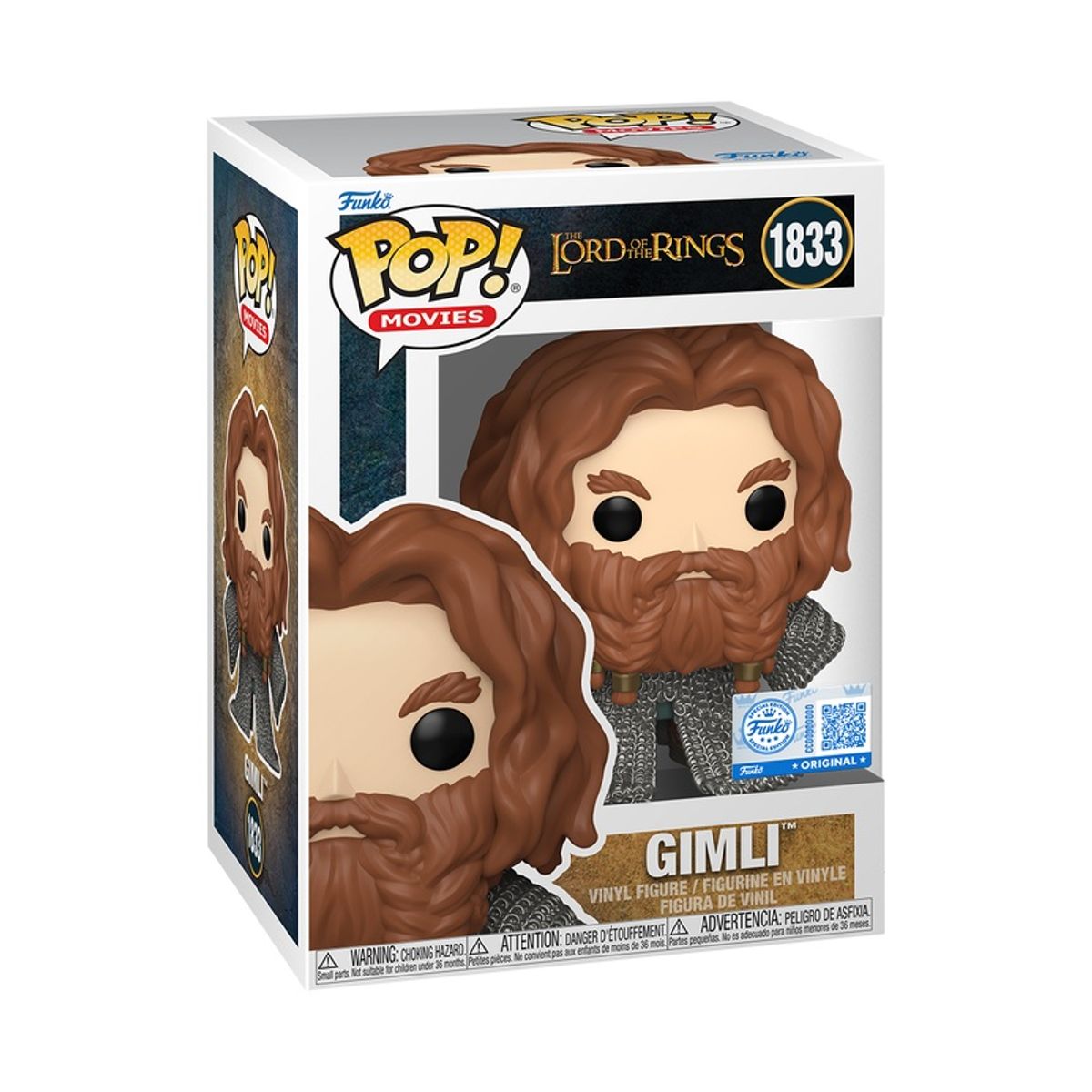 FUNKO - Funko Pop El Señor De Los Anillos – Gimli 1833 + Protector
