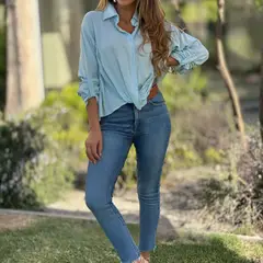 ARRAKASTA - Blusa bambula anudada