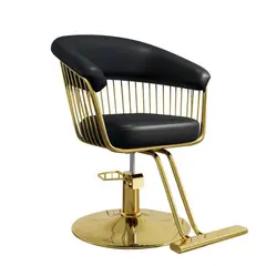 TODODESCUENTO - Silla Peluquería Palace Negra y Dorada