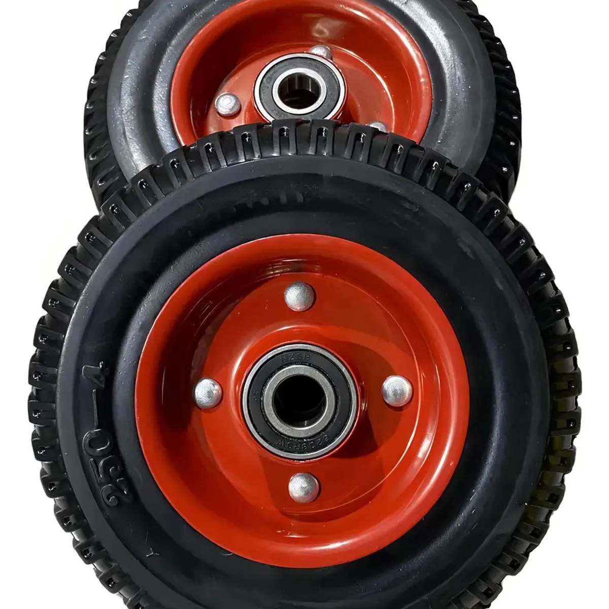 GENERICO - Set 2 Ruedas De Caucho 8 Pulgadas Maciza Para Yegua O Carro