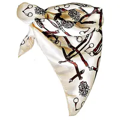 VIVAFELICIA - Pañuelo Bandana Aperos Crema Café