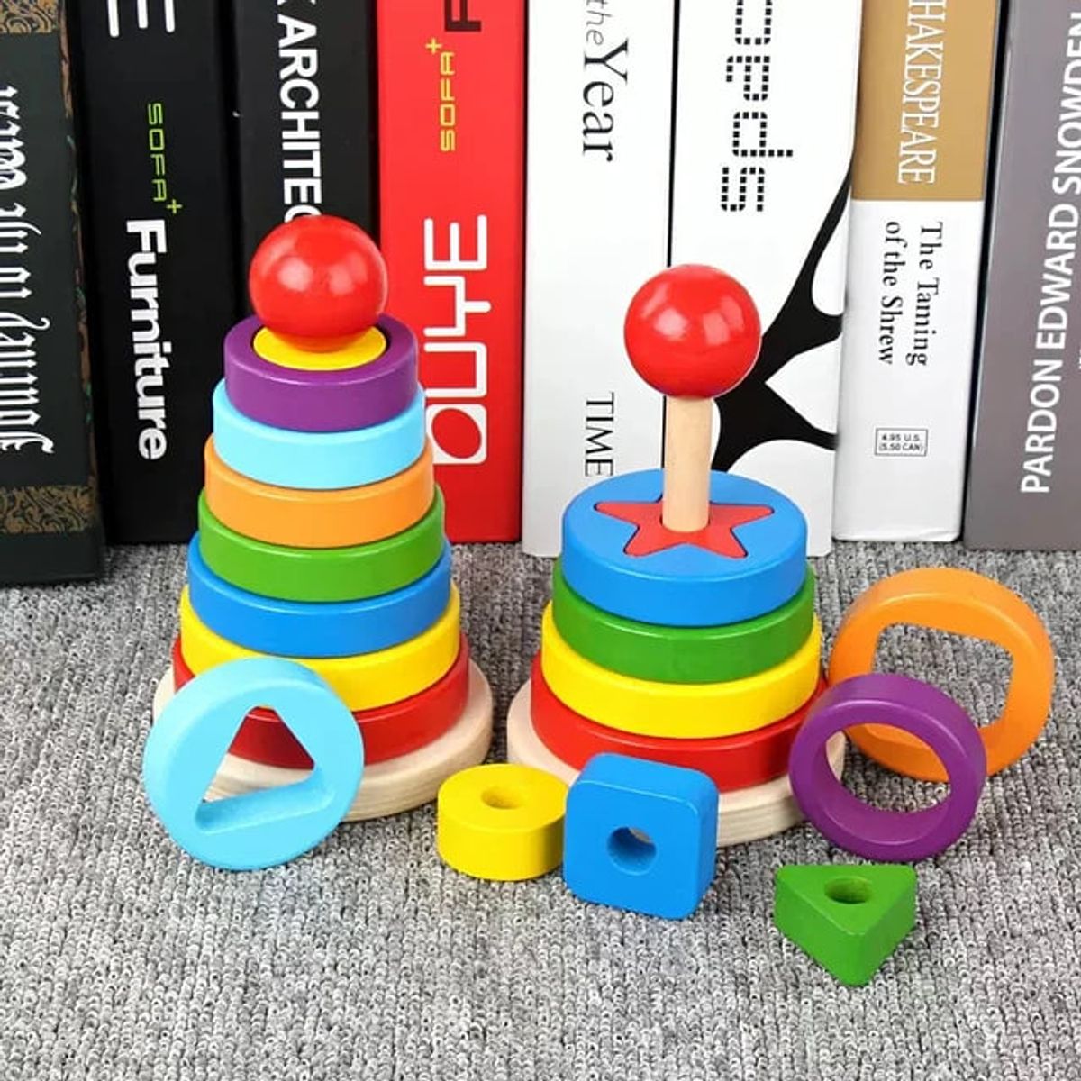 GENERICO - Juguete De Madera Rompecabezas Didáctico Diseño Torre
