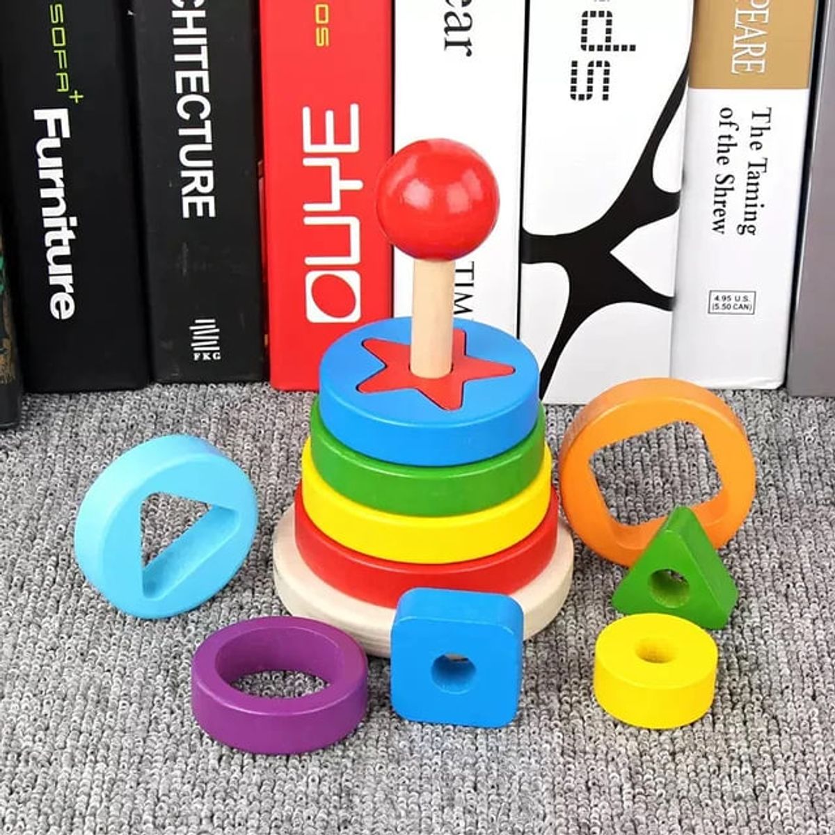 GENERICO - Juguete De Madera Rompecabezas Didáctico Diseño Torre