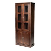 Vitrina Hema 2 cuerpos Madera Chocolate