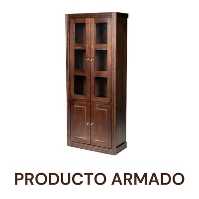 Imagen 2 del producto Vitrina Hema 2 cuerpos Madera Chocolate