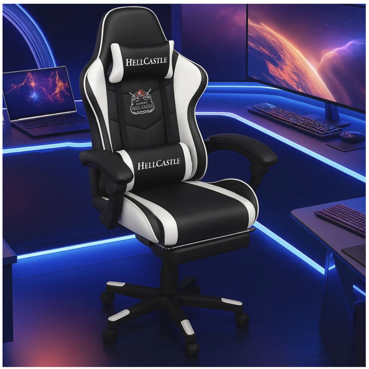 HELL CASTLE - Silla Gamer Hell Castle Reclinable  Lumbar Homer