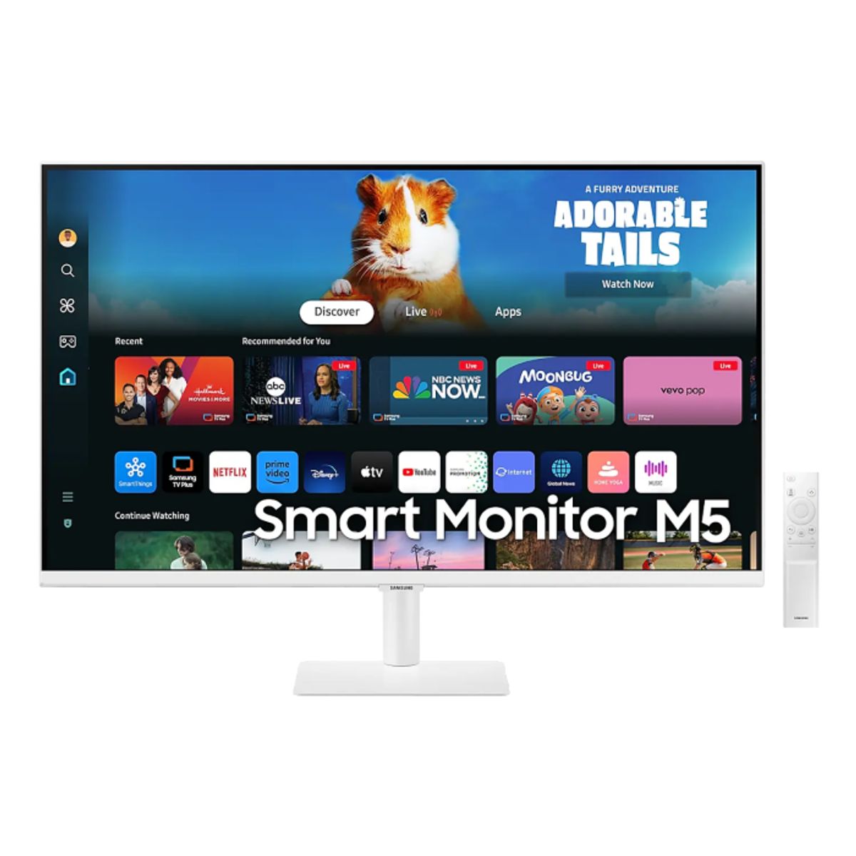 SAMSUNG - Samsung Smart M5, Monitor 27", VA, Full HD, HDR10, HDMI, USB, Blanco