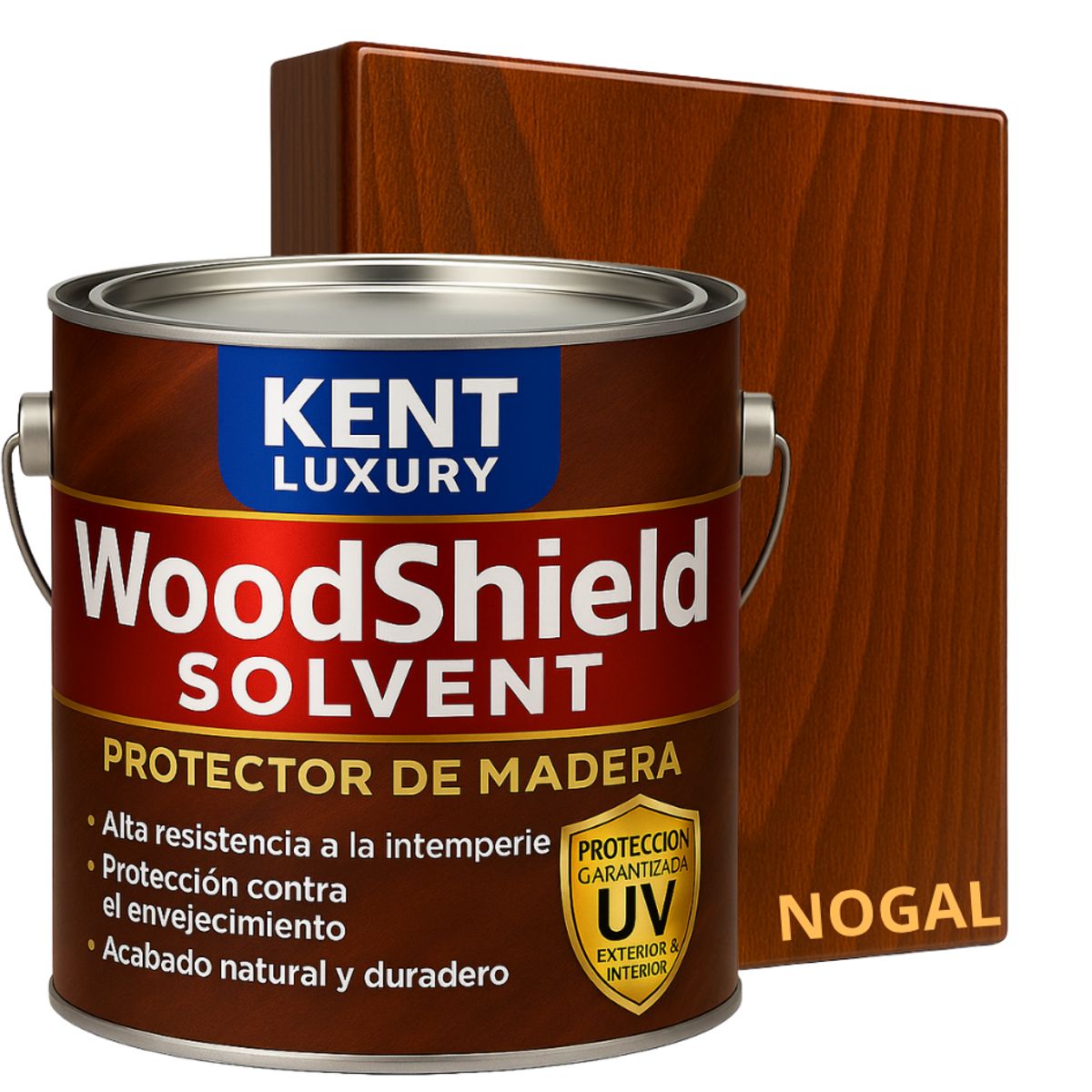 KENT - PROTECTOR DE MADERAS - IMPREGNA - PROTEGE - GALON NOGAL