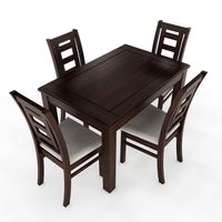Juego de Comedor Hema 4 Sillas Madera Chocolate